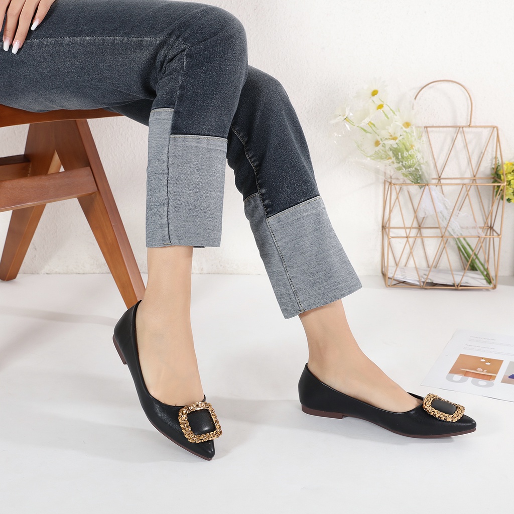 Jiso Daniella-23 Sepatu Flat shoes Wanita Sepatu Kerja Wanita