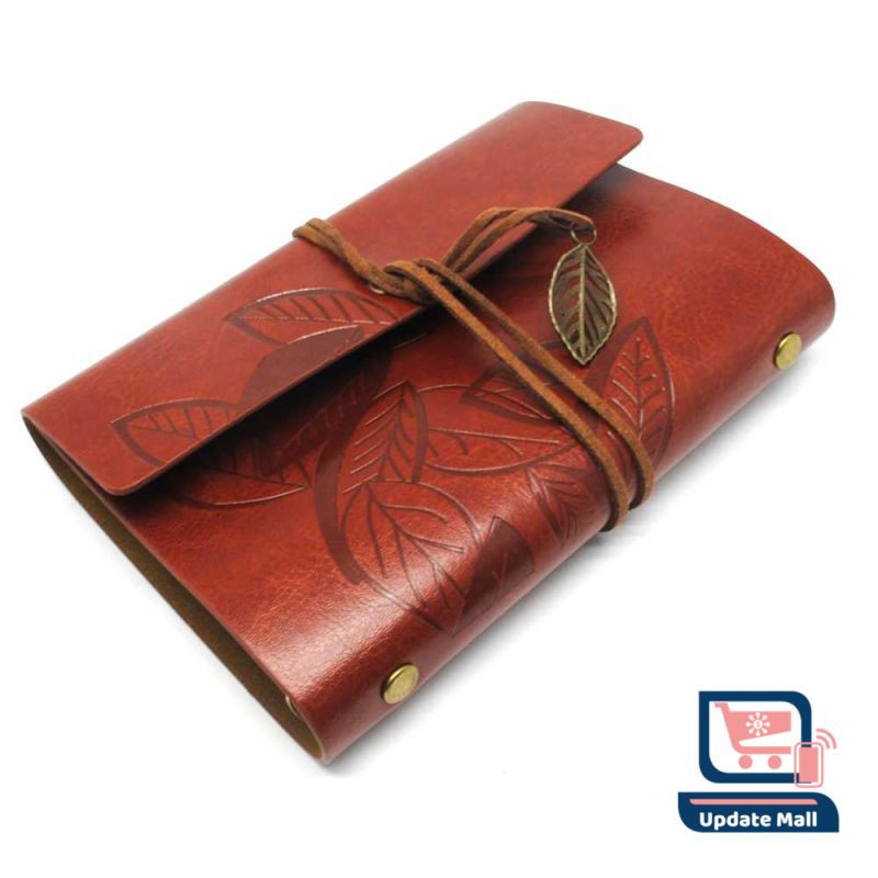 

BUKU CATATAN BINDER KULIT RETRO LEAF KERTAS A6