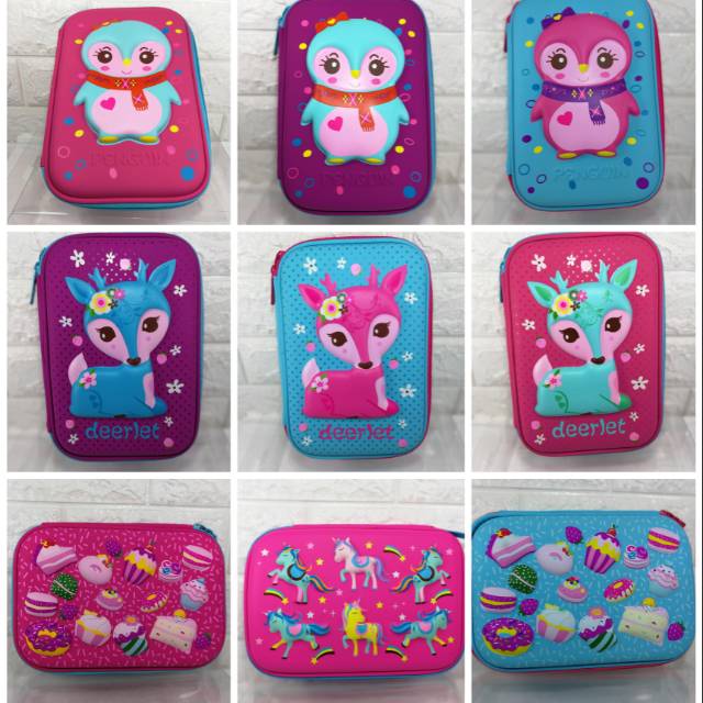 Kotak pensil smiggle hardcase 3d tempat pensil smiggle