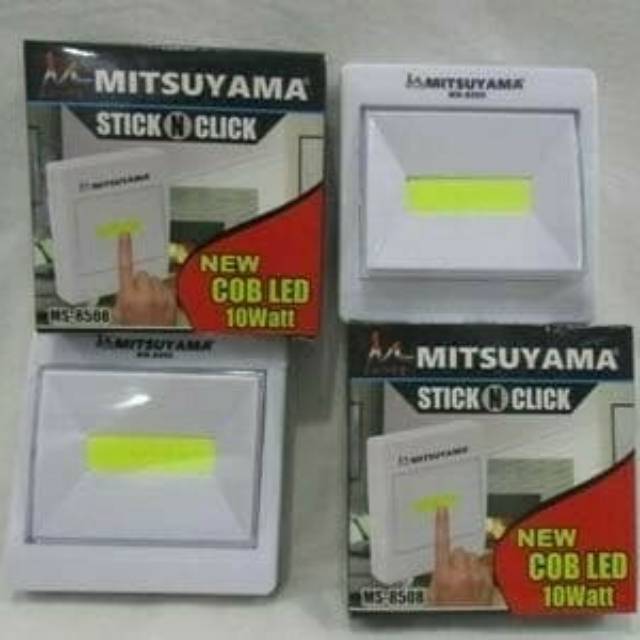 Lampu emergency mitsuyama stick N Click / lampu emergency/ lampu dinding