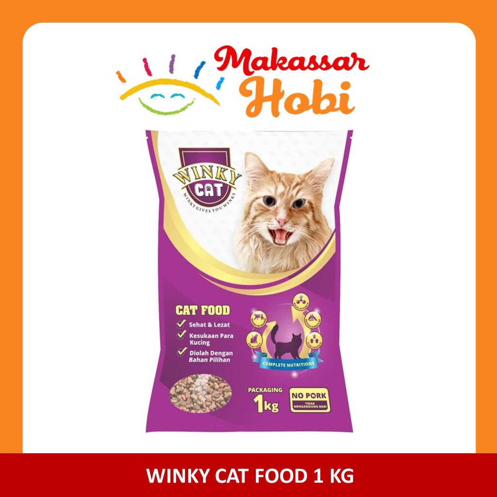 Makanan Kucing Winky Cat Food Repack 1kg 1 Kg Pakan Bolt Catfood Murah