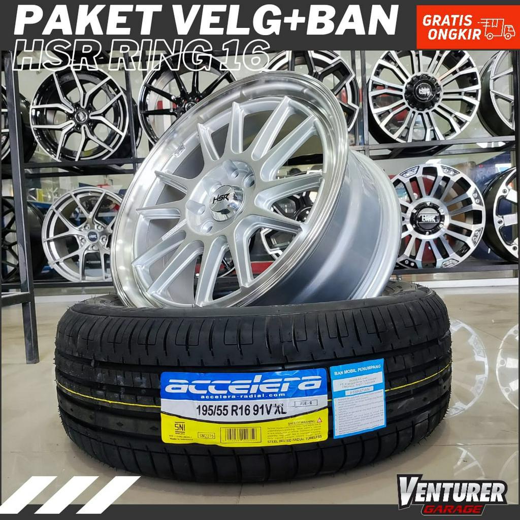 PAKET VELG PLUS BAN RING 16 UNTUK JAZZ AVANZA XENIA YARIS LIVINA  DLL HSR WHEEL ENDE