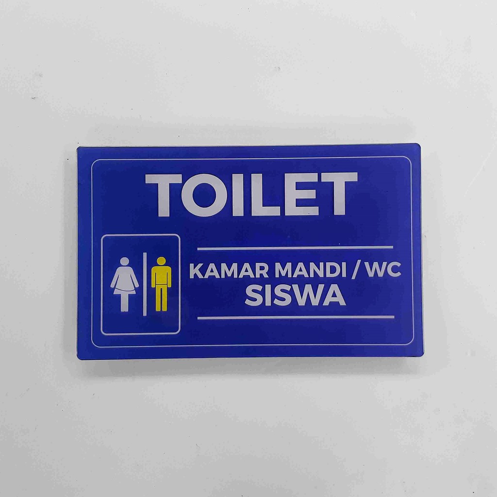 Jual Akrilik Toilet Siswa Papan Nama Ruangan Toilet Siswa Shopee Indonesia