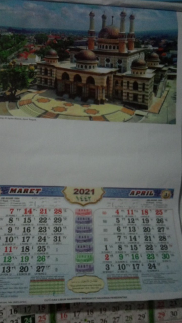 Kalender Menara Kudus Almanak Menoro Masjid Kosongan