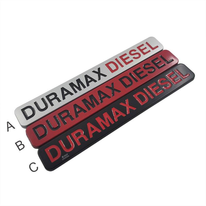 1pc Stiker Emblem Logo Tulisan Duramax Diesel Bahan Metal Untuk Dekorasi Mobil