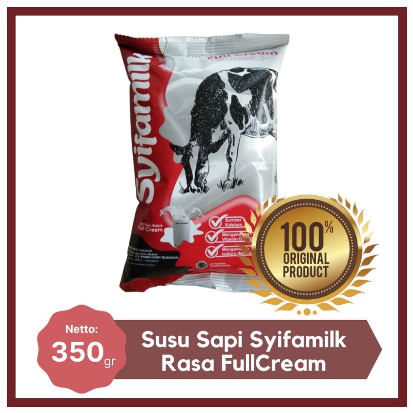 

Susu Sapi Bubuk SYIFAMILK FULL CREAM Susu Penggemuk Badan 350gr