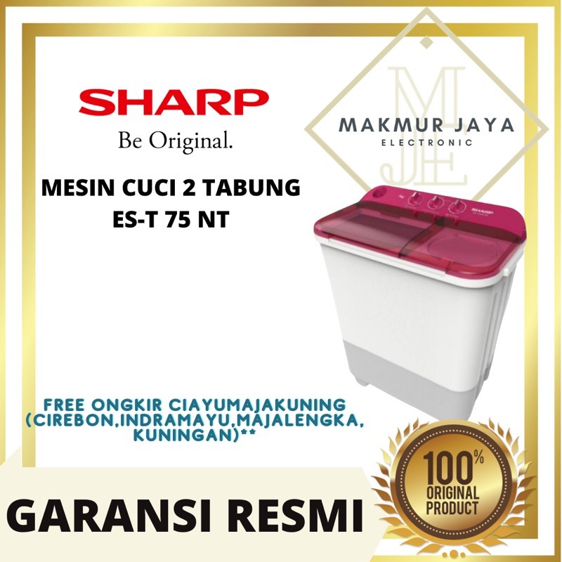 MESIN CUCI SHARP 2 TABUNG EST 75 NT 7kg KHUSUS CIREBON