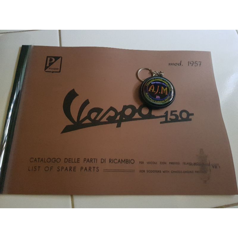 Buku Parts Catalog Catalogue Copian Vespa 150 Mod 1957