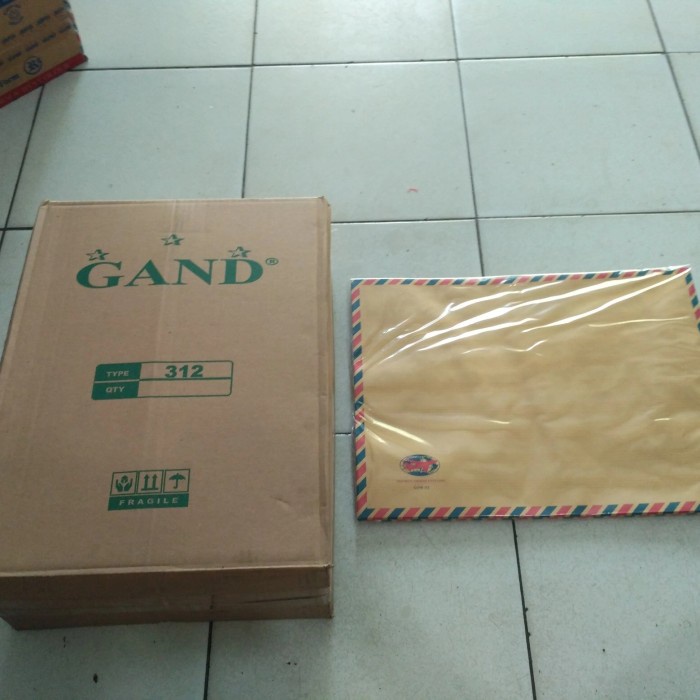 

Terbatas Gand Premium Amplop Tali Airmail Folio 312 (300 X 400 Mm) - Box. Hemat