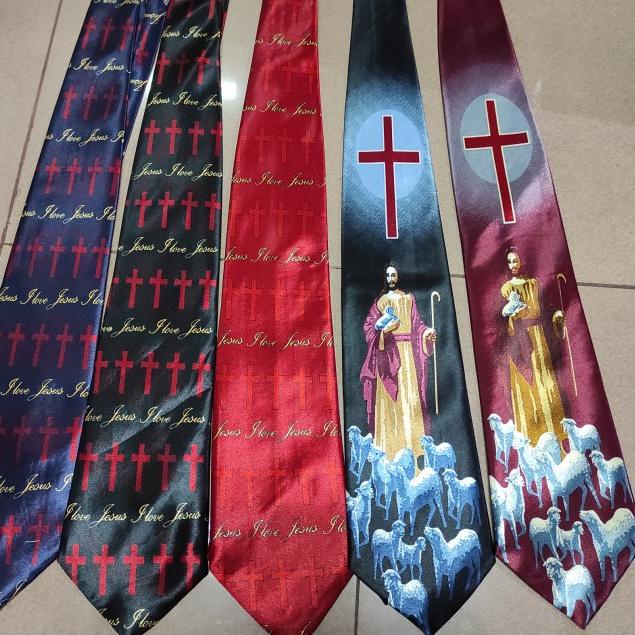 ★ Paling Laris Dasi Rohani dasi salib dasi gereja Motif salib kecil ✪