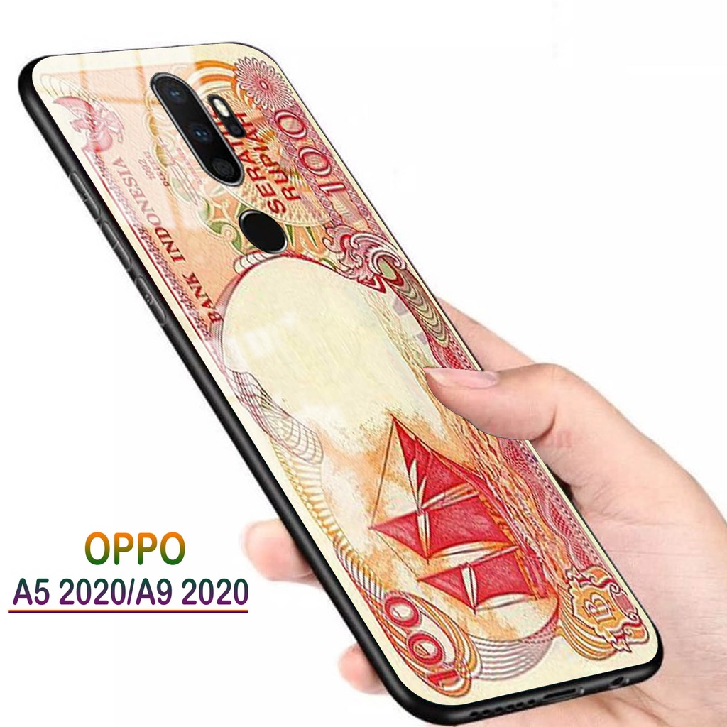 Softcase Glass Kaca OPPO A5 2020, A9 2020 - Casing HP OPPO A5 2020, A9 2020 [ S25 ].