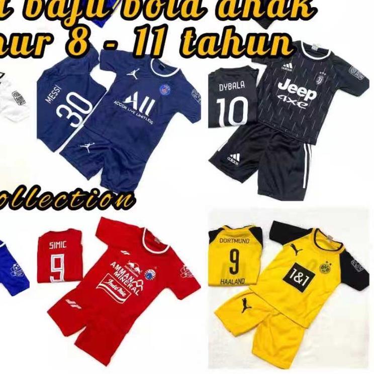 ♠ BISA / SET BAJU BOLA ANAK UMUR 8-11 TAHUN / SETELAN BAJU BOLA ANAK TERBARU 2021 / BAJU FUTSAL ANAK