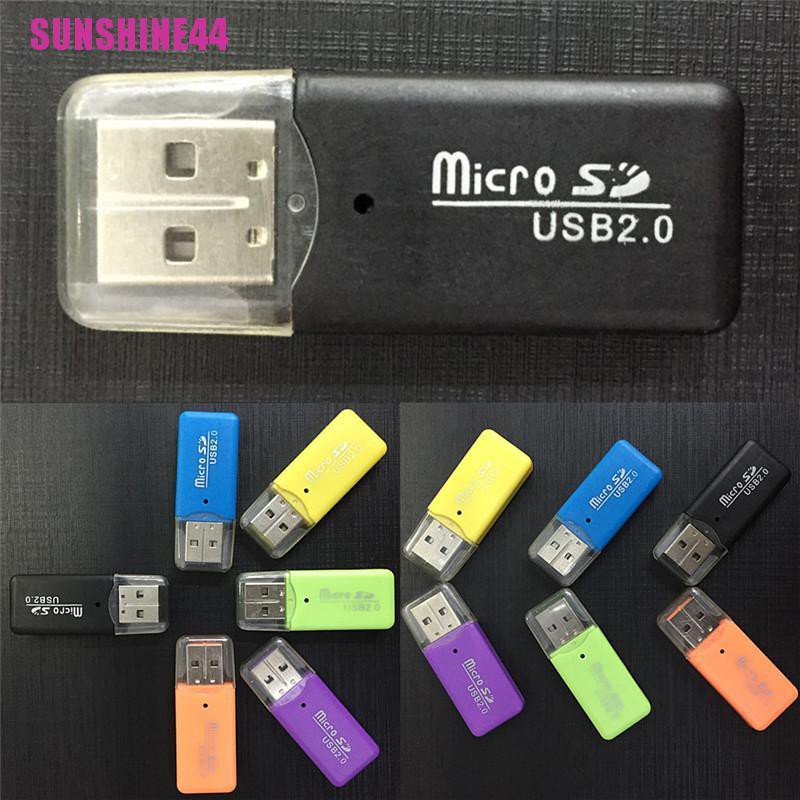 [SUN44] Hot Mini USB SD/MMC Memory Card Reader 480Mbps For Computer Laptop