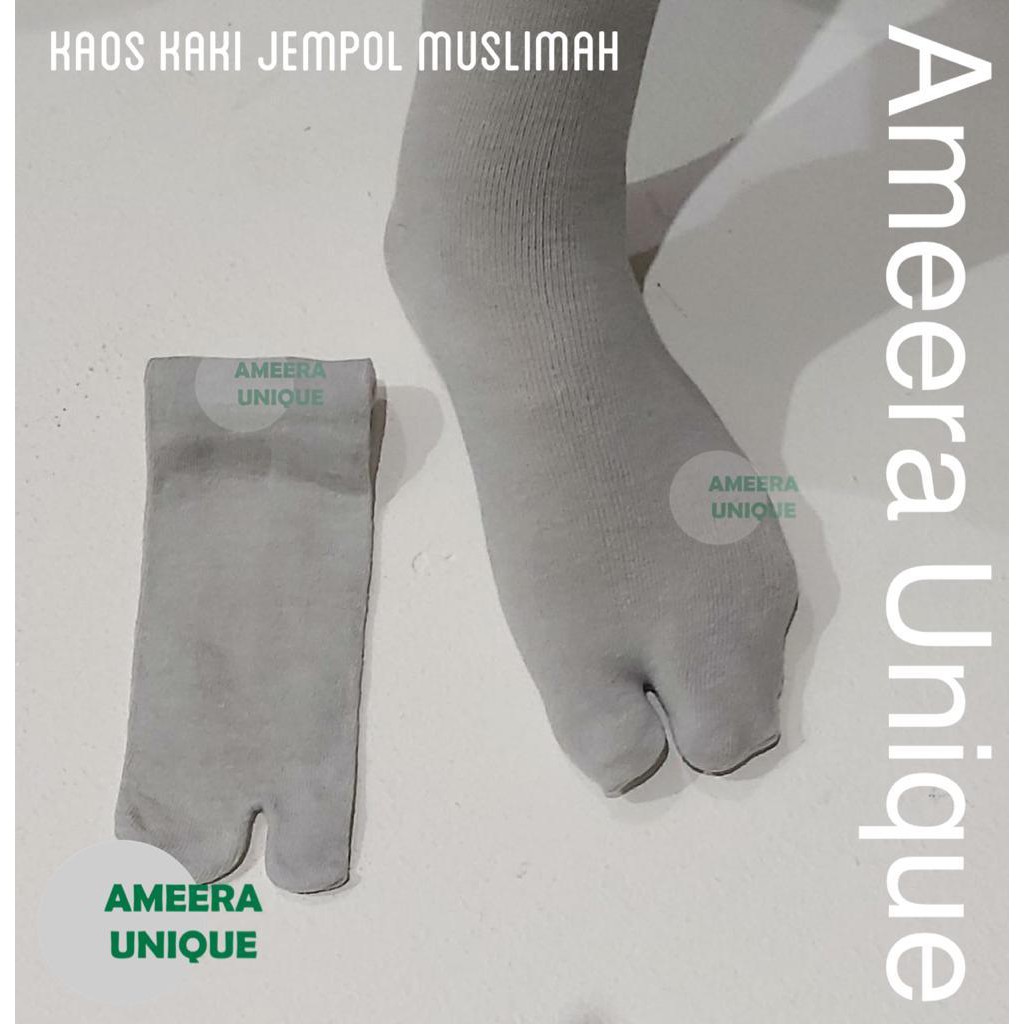Kaos Kaki Jempol Muslimah Polos Sebetis Tebal-1