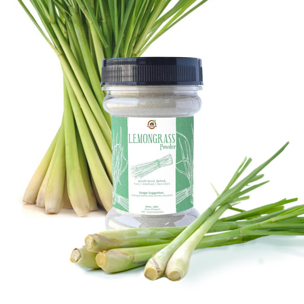 House Of Organix Lemongrass Powder ( Sereh/Serai Bubuk ) 60 Gr