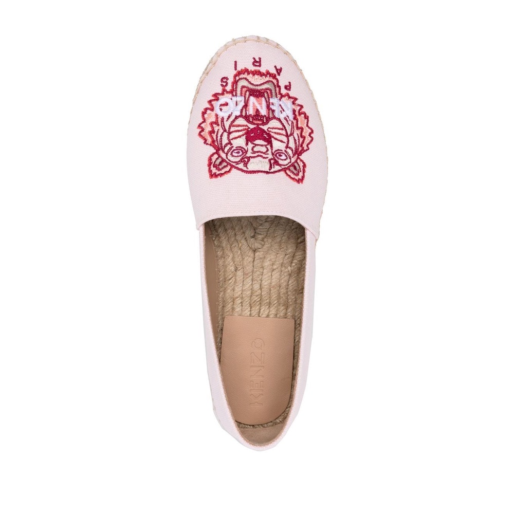 Knzo Women FW22 Tiger Classic Espadrilles Faded Pink 100% Original