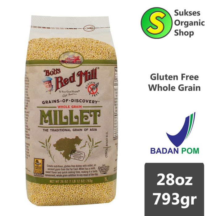 

vd201gf Hulled Millet Gluten Free Whole Grain | Bob'S Red Mill | 793Gr Dscscv