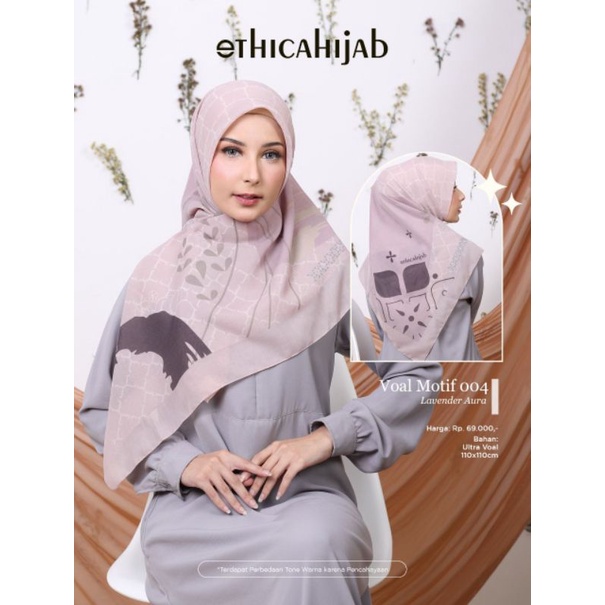 ETHICA Hijab Segiempat Voal Motif 004