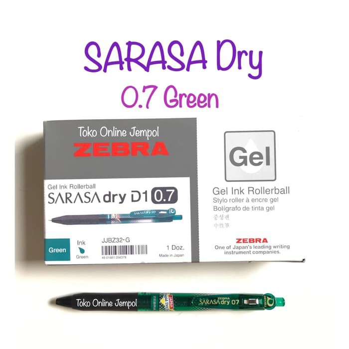 

TKONLI129 Pulpen Sarasa DRY Hijau 0.7 JJZB32G DRYJELL 07 gel ink ATK0831SR