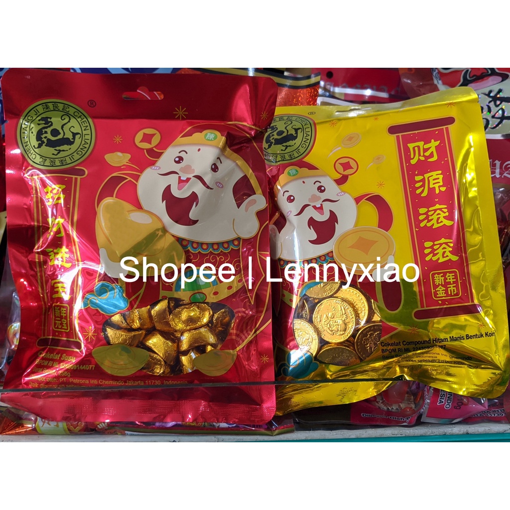 

Coklat Imlek Tael Lucky Yuan Chocolate Cokelat Bentuk Gold Coin Chunk Koin Emas Butiran Emas Uang Cina Emas