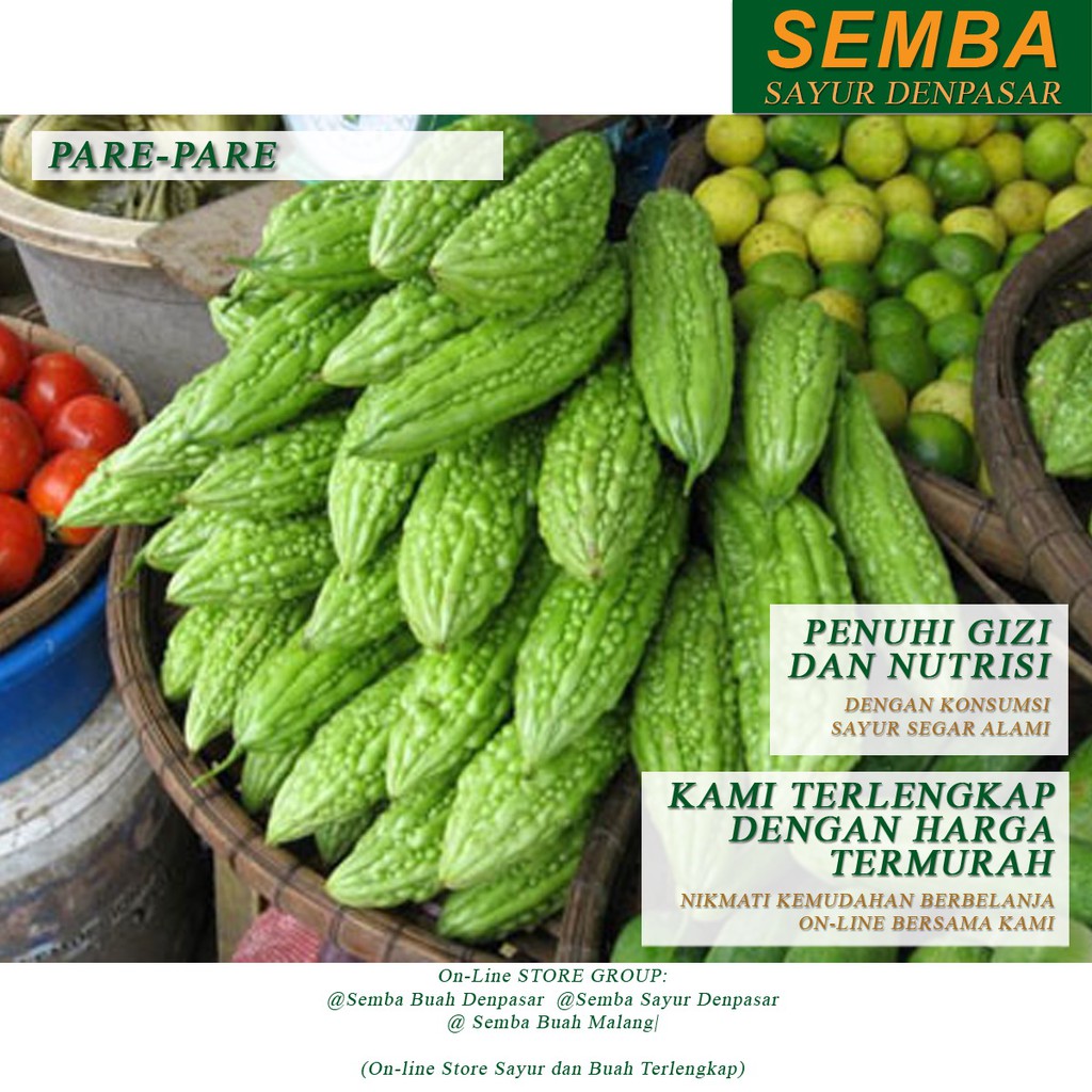 

PARE/ sayur sayuran DENPASAR BALI sembako bumbu lauk food bahan makanan murah fresh