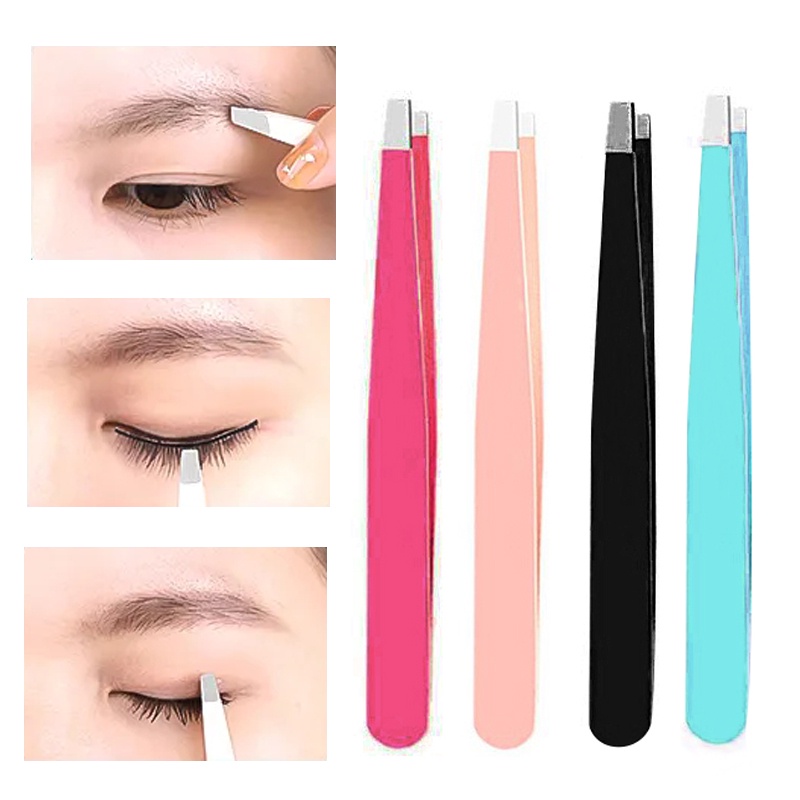 [Professional Stainless Steel Brow Trimming Clip] [Plucking Curler Eyelash Tweezers] [Beauty Makeup Tools]