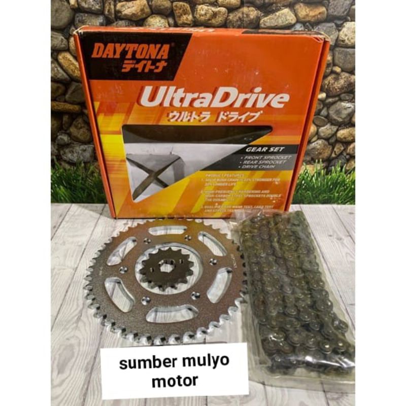GEARSET GIRSET CHAINKIT GEAR GIR SET RANTAI JUPITER mx150 DAYTONA