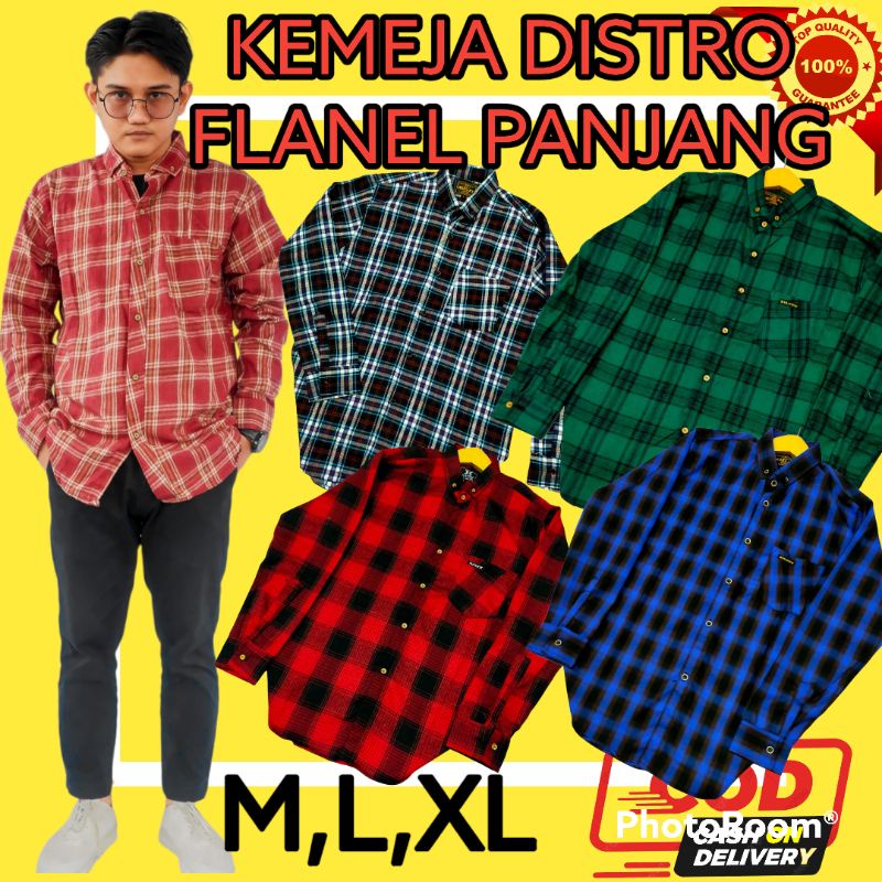 Kemeja flanel pria murah keren fashion distro baju pakaian cowok grosir hem laki semarang kendal