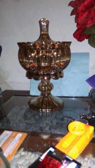Toples Lebaran Mewah Kaca Gold Mewah Capodimonte