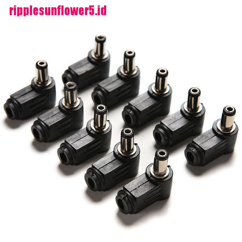 10pcs Konektor Male Power Plug DC Sudut Kanan 2.1x5.5mm