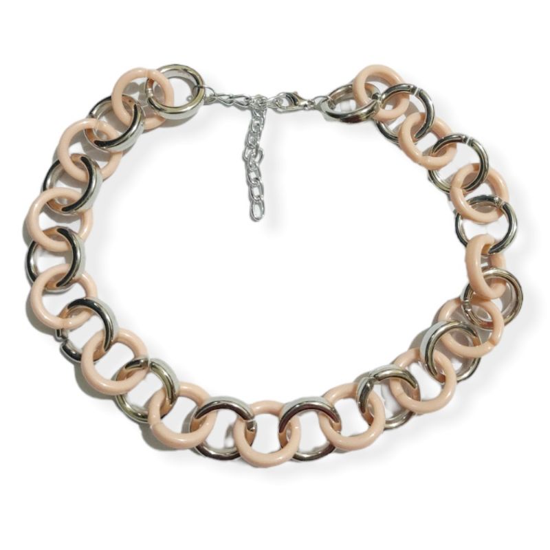 Kalung Rantai Akrilik Kombinasi Valerie Acrilic Chain Necklace Edgy Colorful