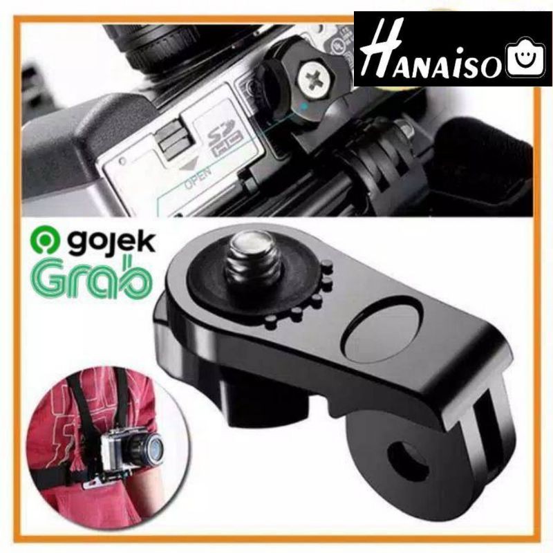 Termurah MEDAN Hanaiso ROTATION SCREW 1/4 ADAPTER Mount 360 FOR ALL KAMERA DSLR MIRRORLESS GOPRO BPRO XIAOMI YI SBOX KOGAN