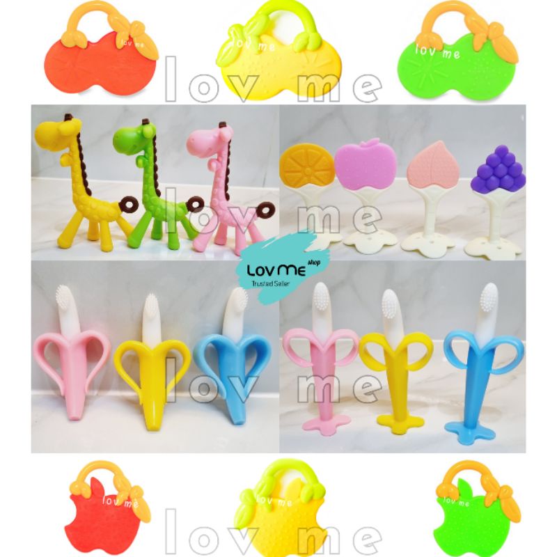 lov me❤ Lusty Bunny Teether Gigitan Bayi Silicone Tanpa Air BPA FREE Dt8110 Dt8112 ADT8117 ADT8119 ADT8120 ADT8122