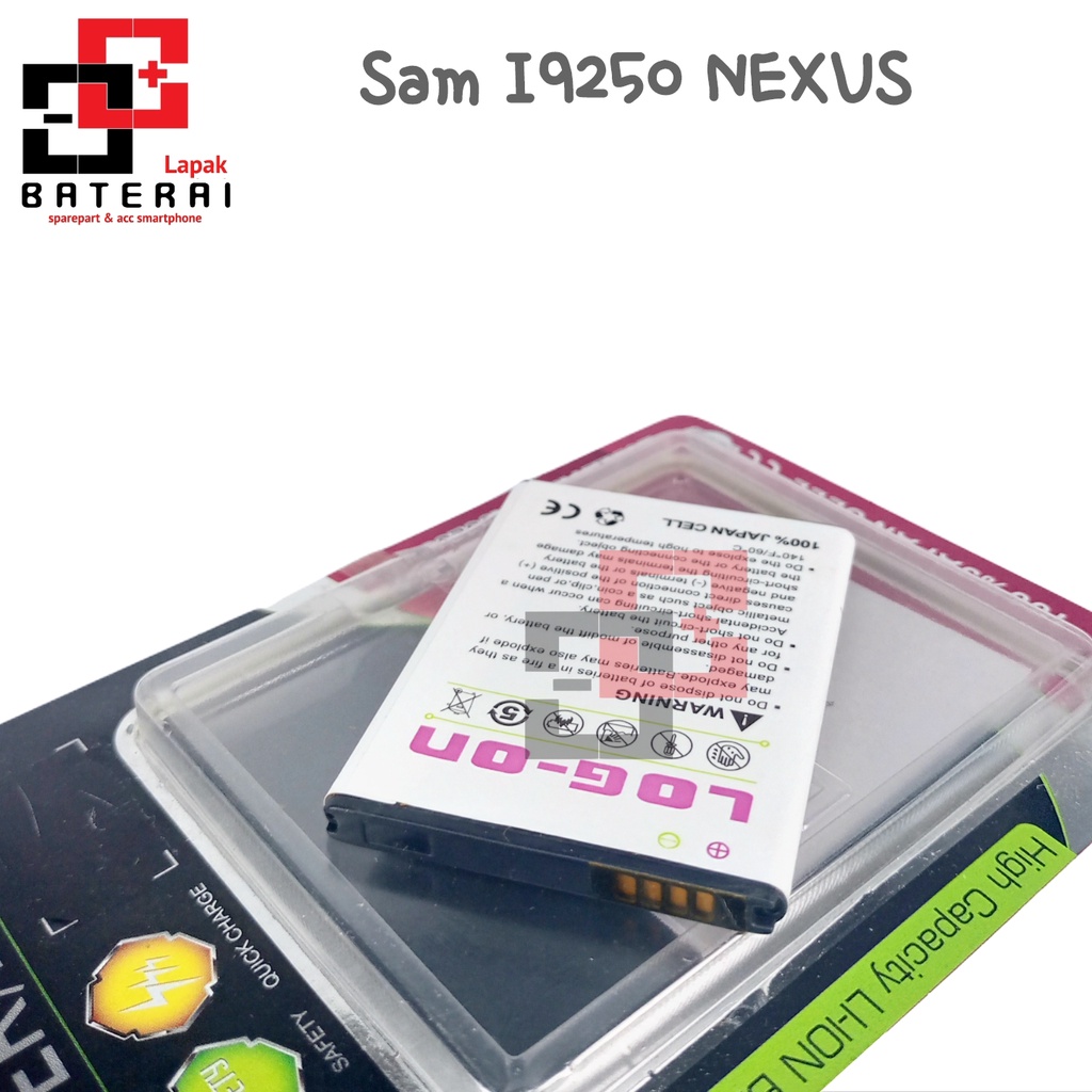 LOG - ON Baterai Samsung i9250 NEXUS Double IC Protection Battery Batre