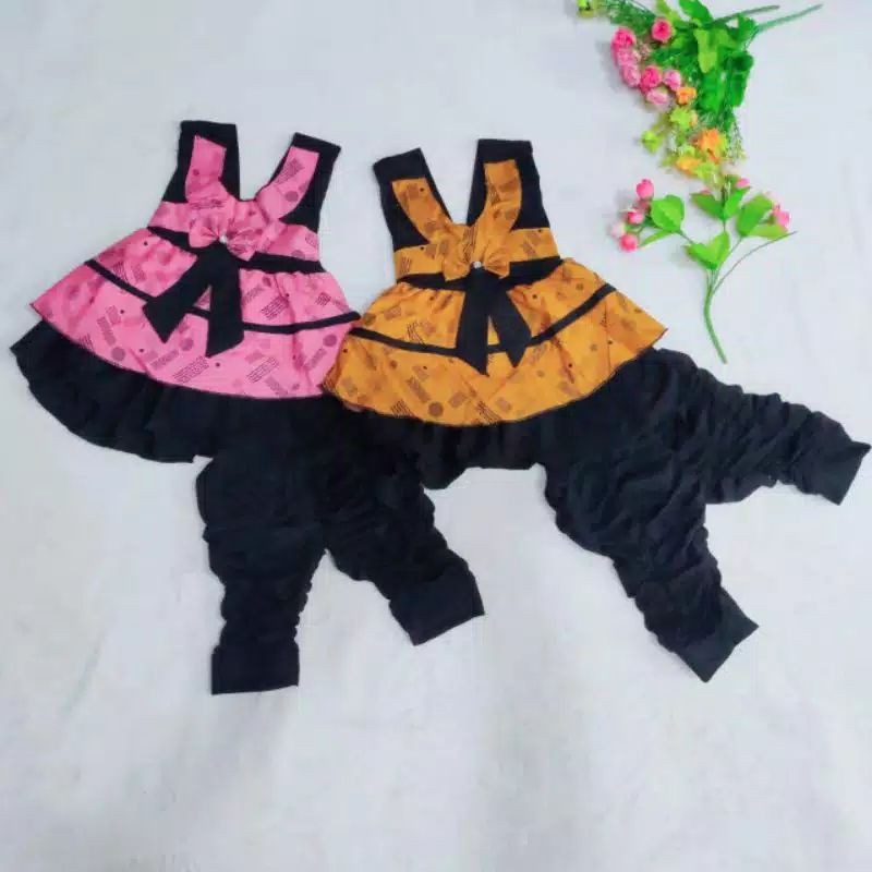 (bisa cod) dress bayi cewek baju anak perempuan setelan usia 8 bulan - 24 bulan