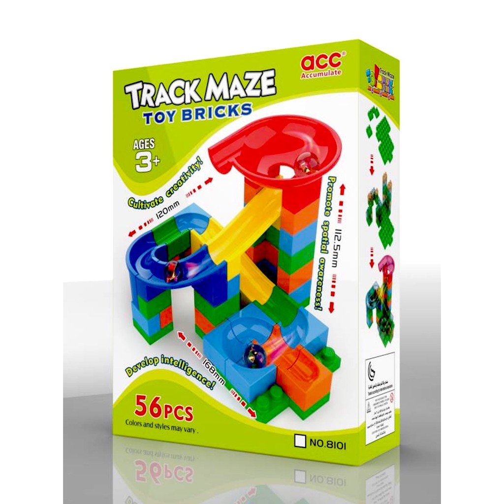 Toko Mainan  ALFA Track Maze Toy Bricks Marble Run 56pcs 