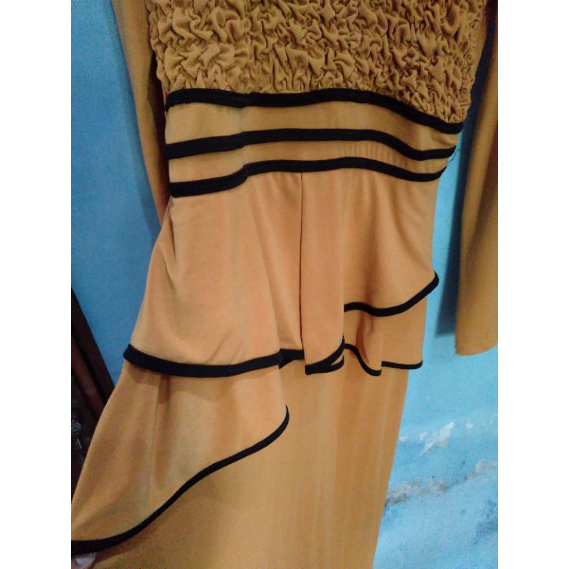 preloved gamis no brand ld 96cm masih bisa melar Krn bahan spandek Stretch PB 130