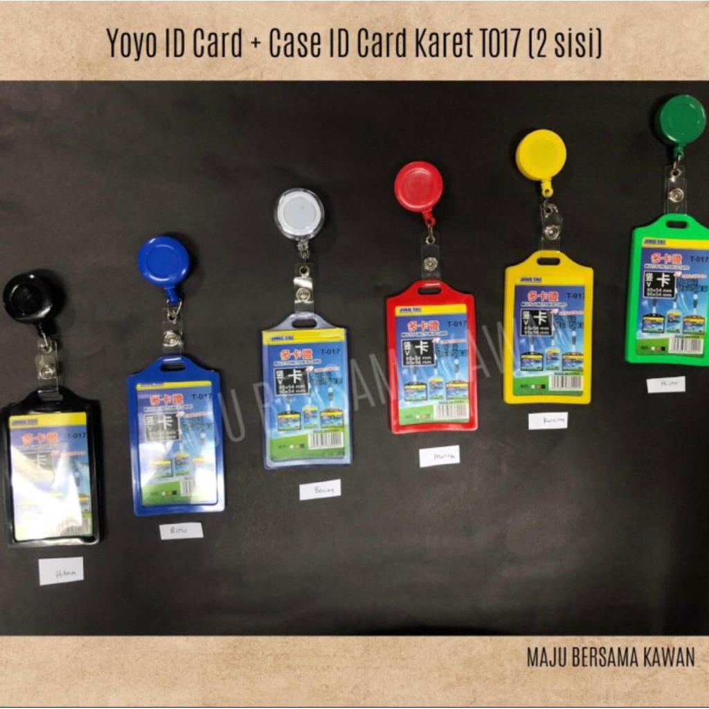 

Yoyo ID Card + Casing ID Card T017 (2 Sisi) / Nametag Yoyo ID Card + Casing Nametag T017 1 Set