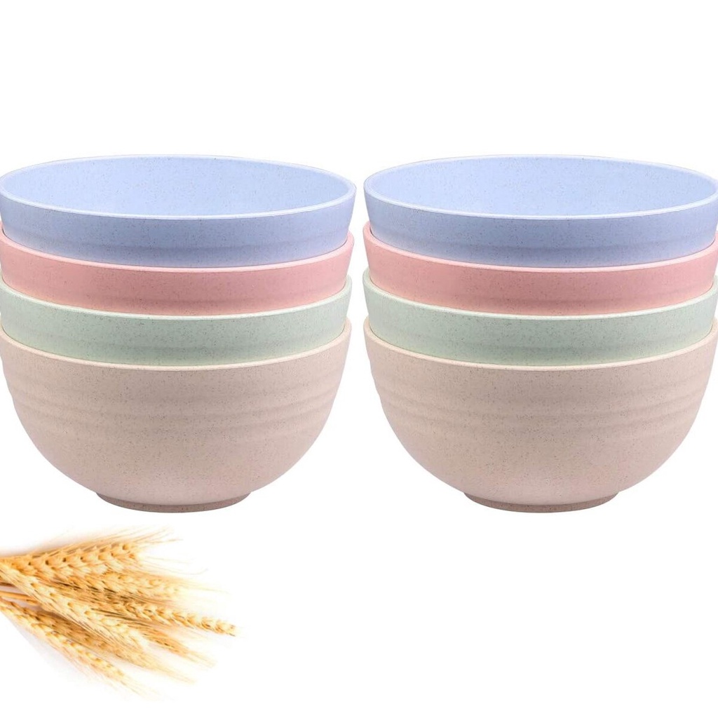 Mangkok Wheat Straw Bowl Mangkuk jerami gandum Warna Serbaguna