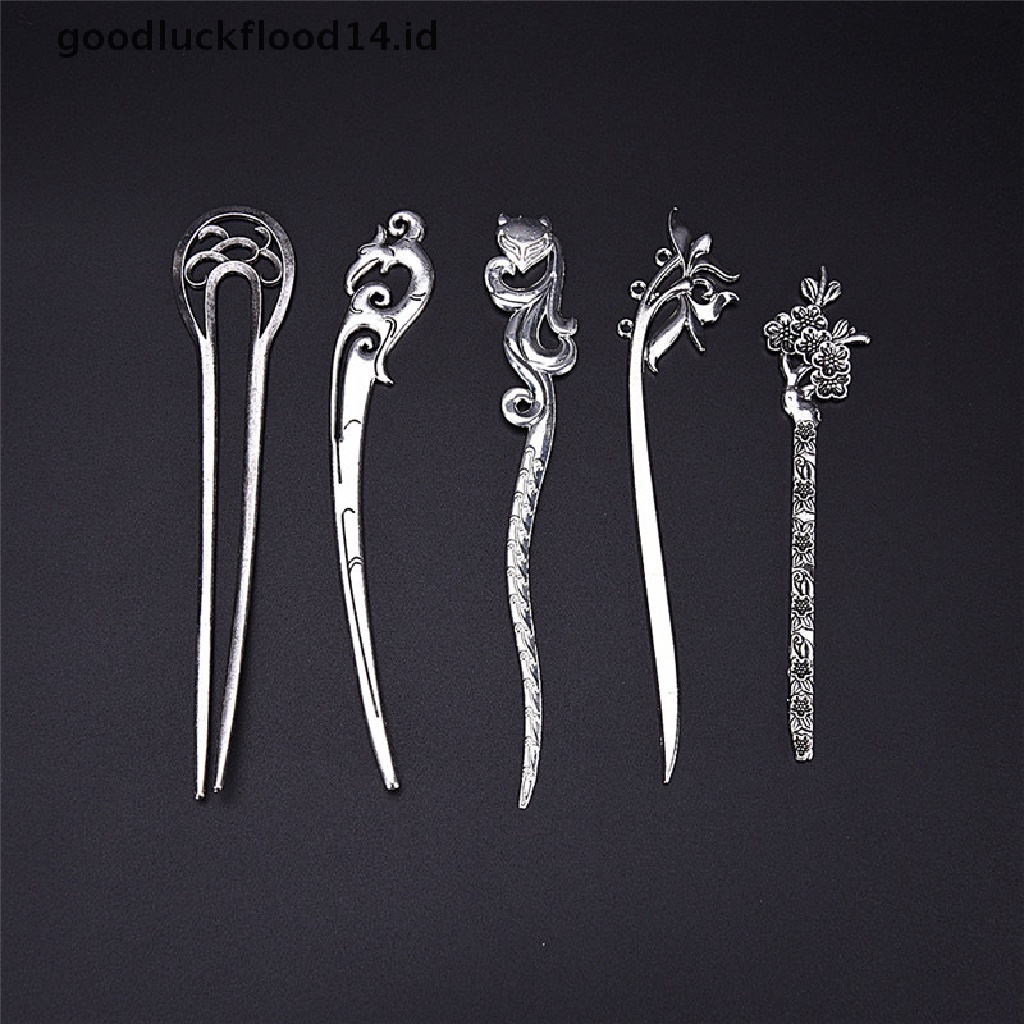 [OOID] Hair Sticks Pins Silver Alloy Geometric Headbands Lady Hair Clip Accessories New ID