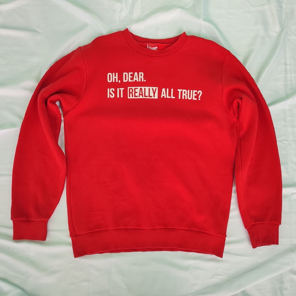 Crewneck Oh Dear Size M - Sweater Pria Wanita - Pakaian Bekas Murah Layak Pakai