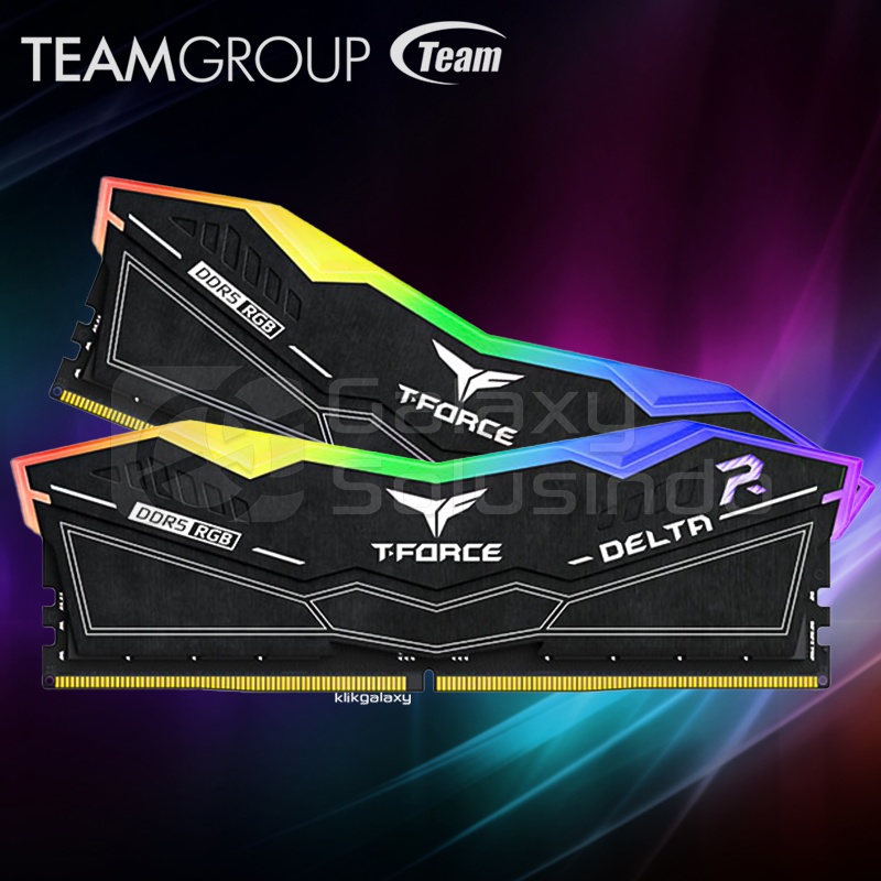 TEAM T-Force Delta RGB (2x16) 32GB DDR5 kit 6400MHz - Black Memory RAM