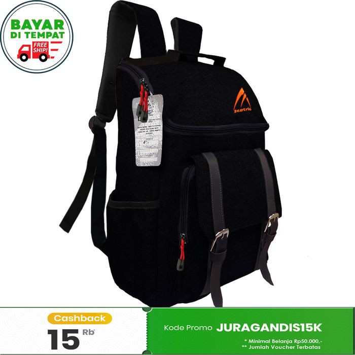 Tas Korea MG06 Tas Ransel Korea Tas Pria/Wanita Tas Backpack - Black