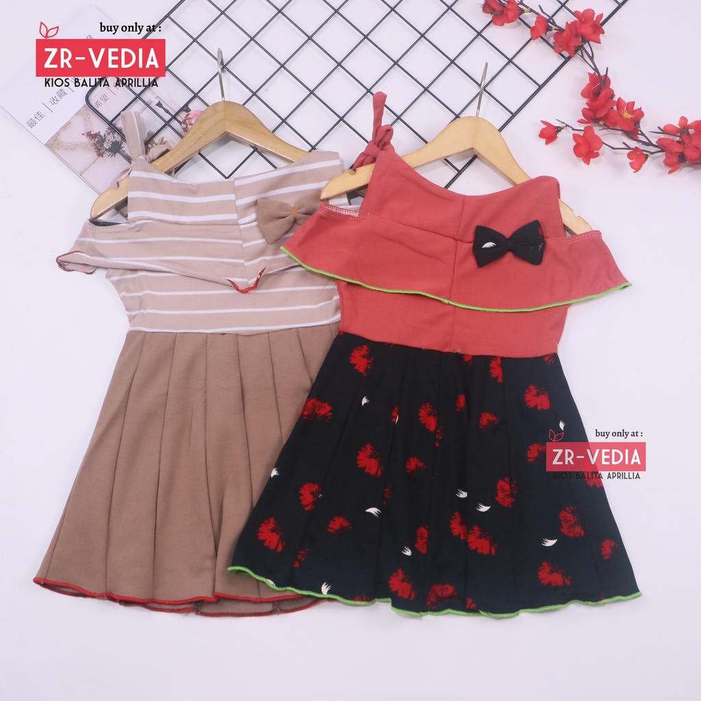 Dress Rachel uk Bayi - 5 Tahun / Baju Anak Perempuan Dres Sabrina Casual Gaun Pesta Daster Export kiosbalitaaprilia