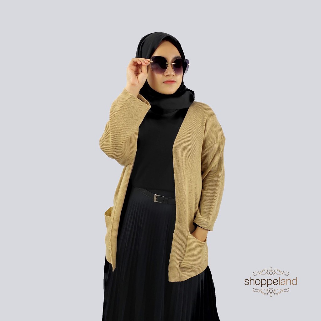 CARDIGAN RAJUT CAMERUN - PART 1-Cream Tua