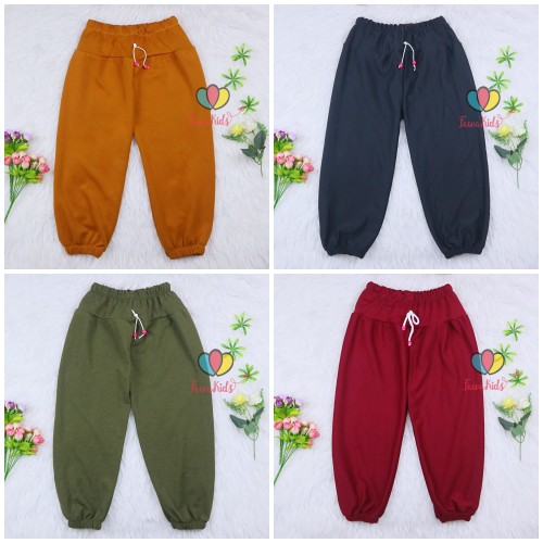 Jogger Molly Uk 8-10 Tahun / Pants Joger Celana Panjang Anak Perempuan Laki Laki Murah Grosir Polos