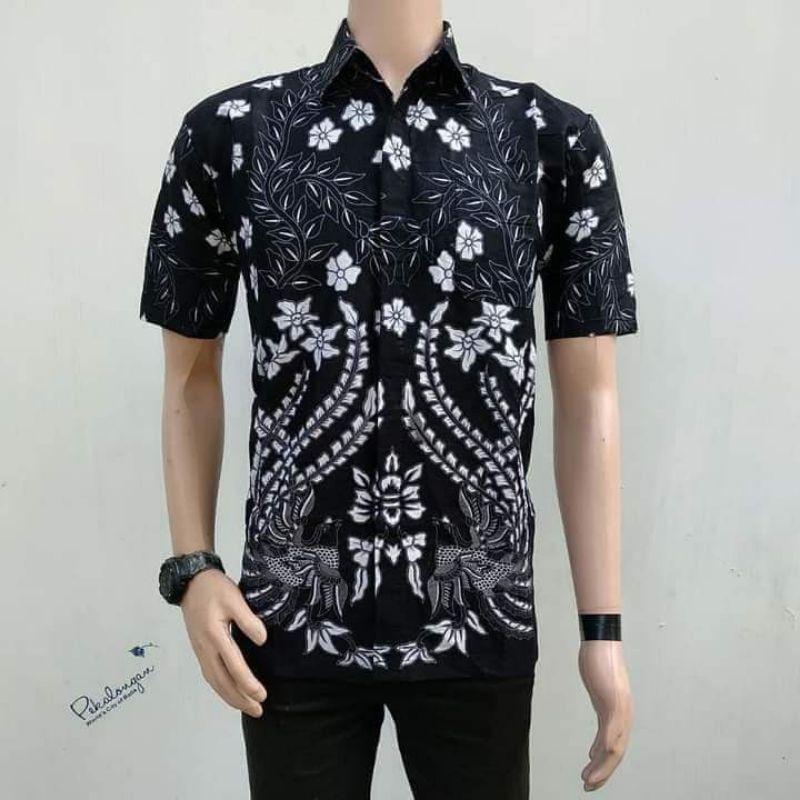 (COD) PROMO KEMEJA BATIK PRIA SIZE M L XL BSWART BATIK HRBO26 kenongo Hem