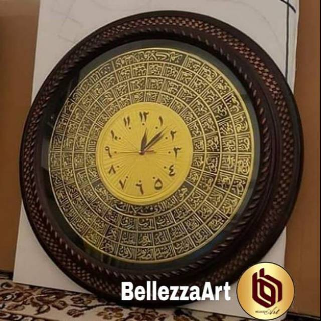 Jam dinding Kaligrafi 3D analog