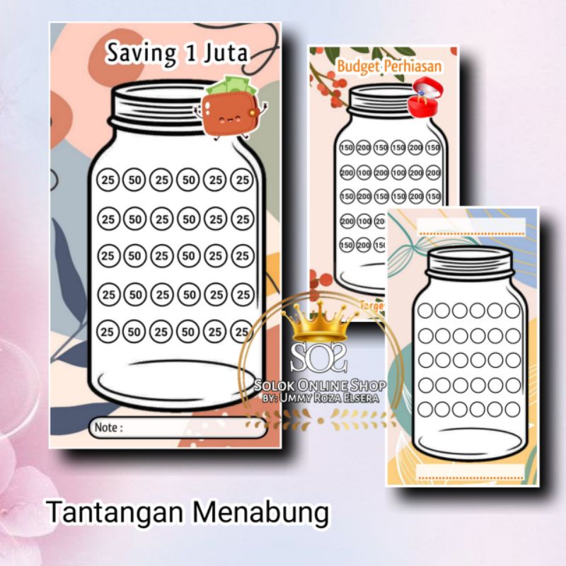 

Tantangan Menabung Kertas Binder A6 - 6 ring