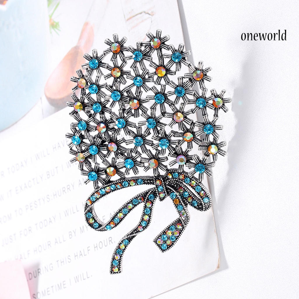 OW@ Brooch Pin Hollow Decorative Vintage Geometry Shape Brooch for Birthday Gift